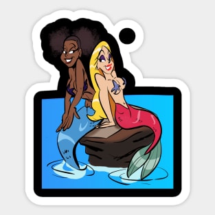 2 Cute Mermaids Sticker